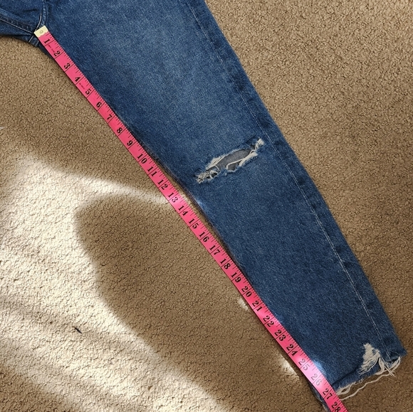 AGOLDE Revolve "Jamie" Distressed High Rise Straight in Arrival Wash Size 25 - Picture 13 of 16